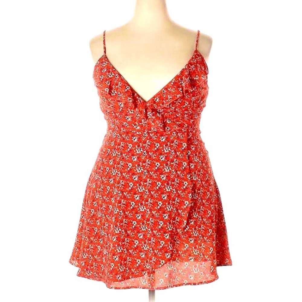 red floral skater flowy dress ❤️